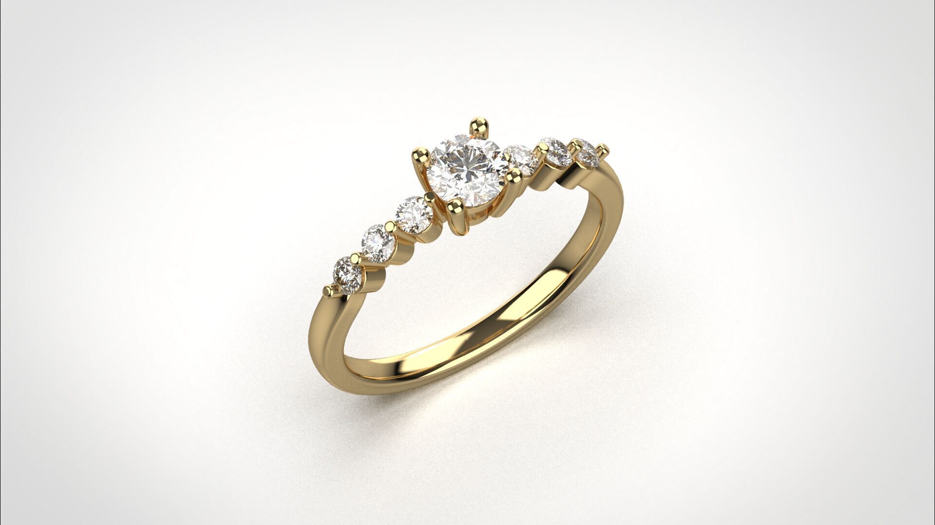 R062 Minimal Wedding Ring 18K CAD Design EU Size 50 3D print model_13