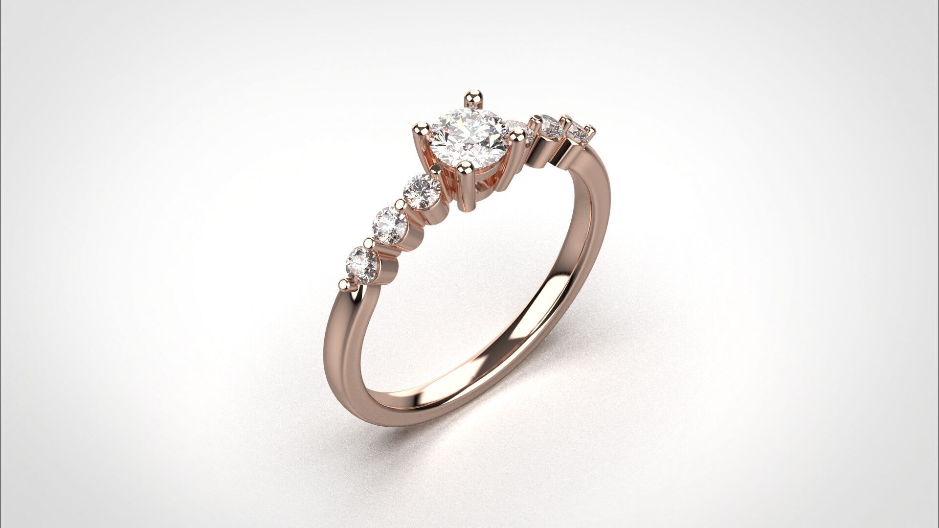 R062 Minimal Wedding Ring 18K CAD Design EU Size 50 3D print model_14