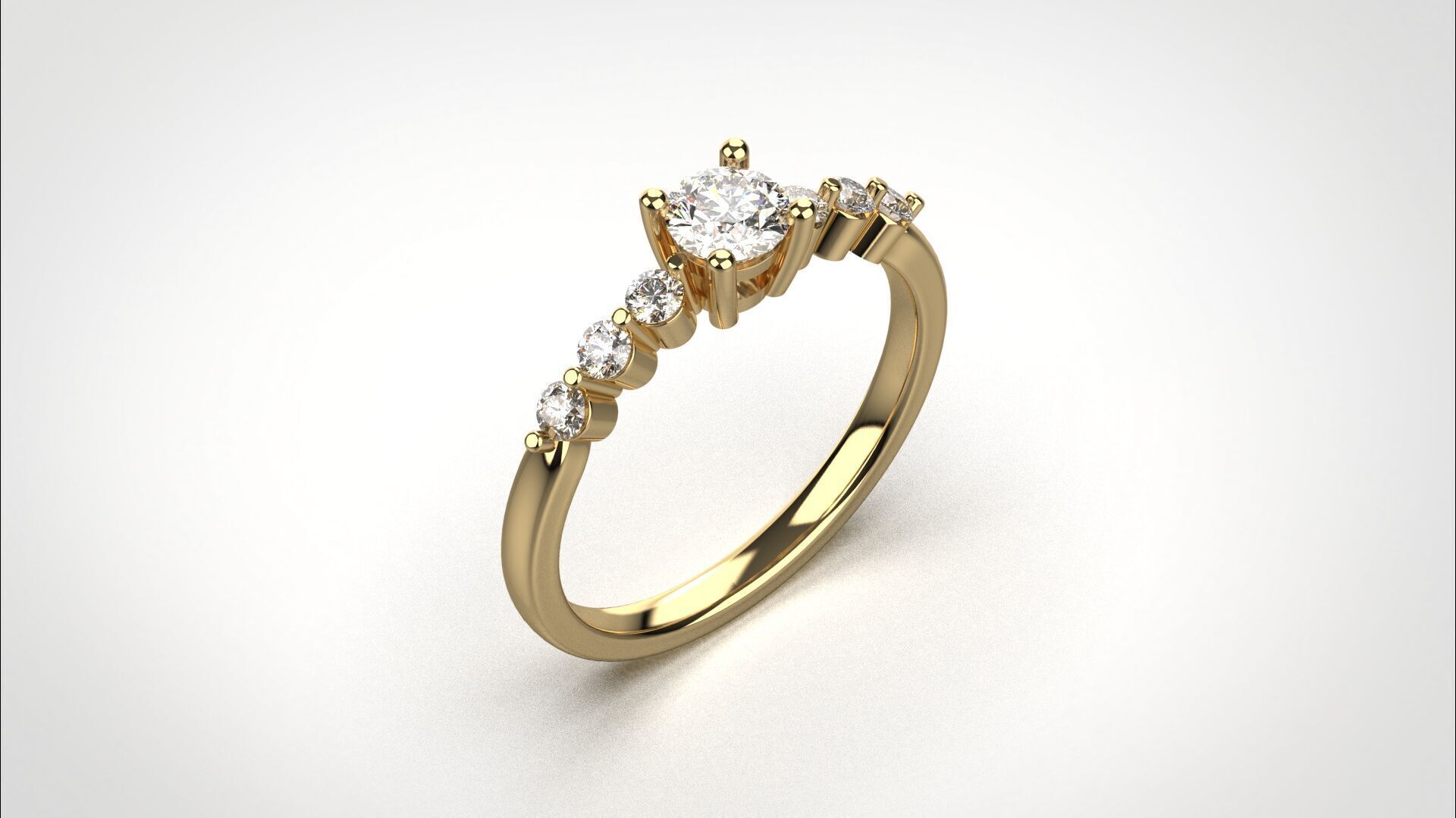 R062 Minimal Wedding Ring 18K CAD Design EU Size 50 3D print model_7