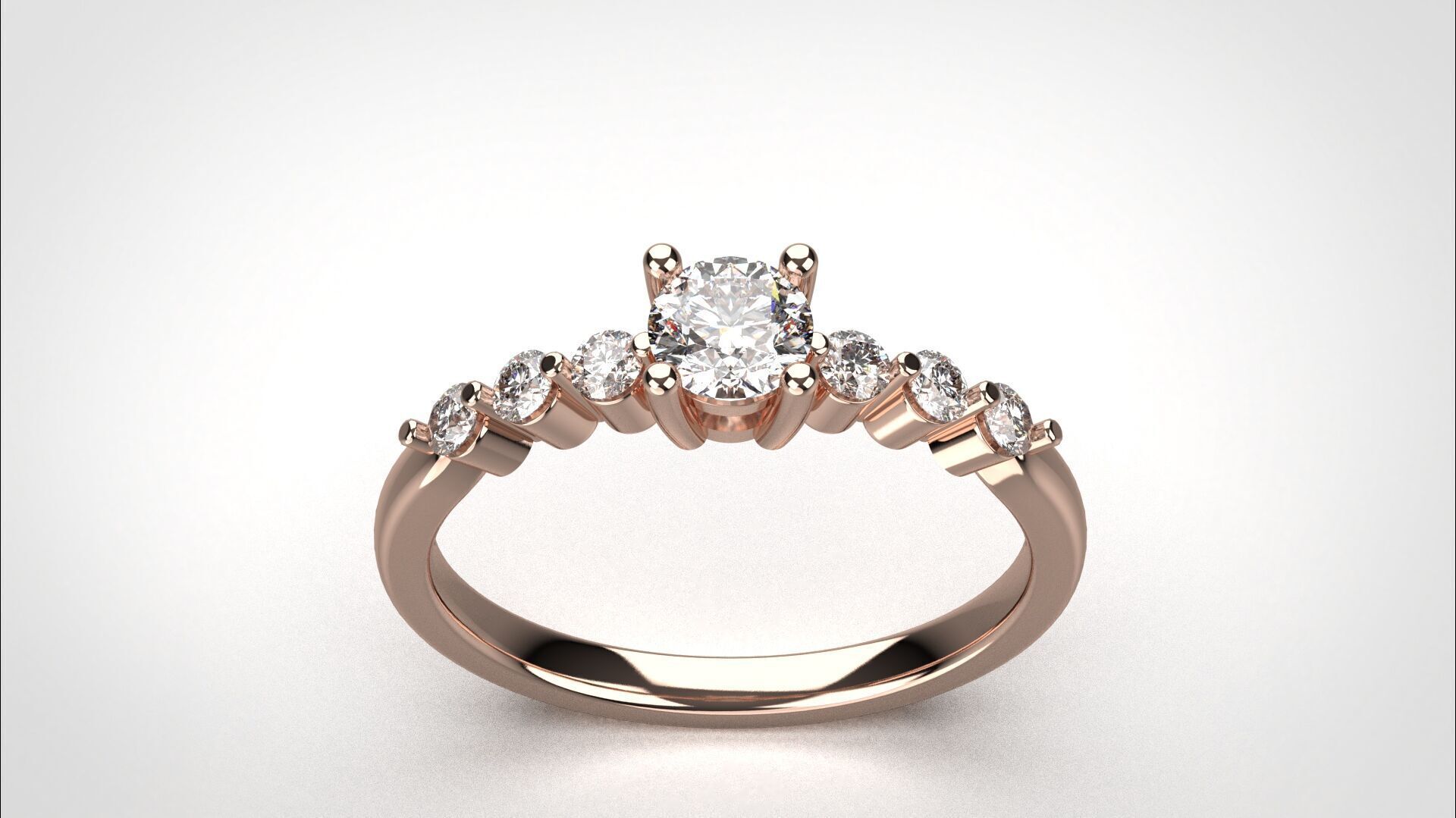 R062 Minimal Wedding Ring 18K CAD Design EU Size 50 3D print model_15