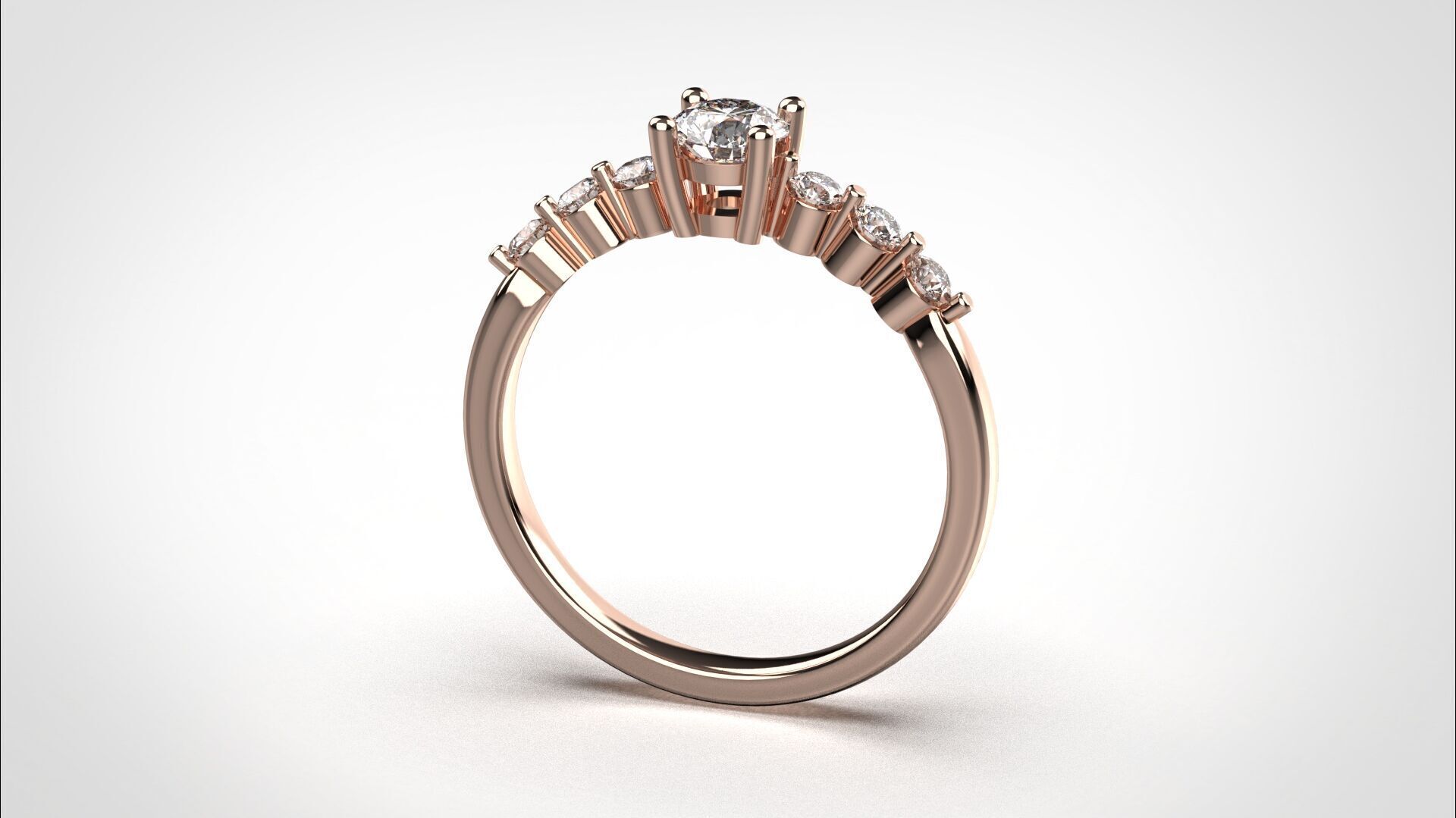 R062 Minimal Wedding Ring 18K CAD Design EU Size 50 3D print model_18