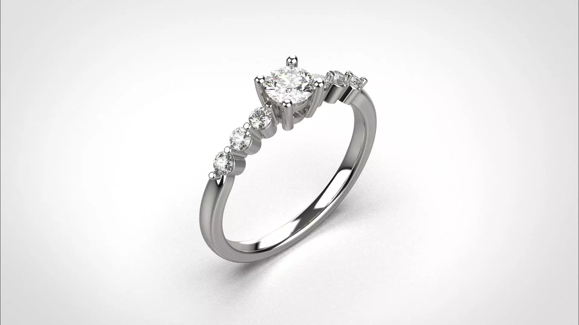 R062 Minimal Wedding Ring 18K CAD Design EU Size 50 3D print model_0