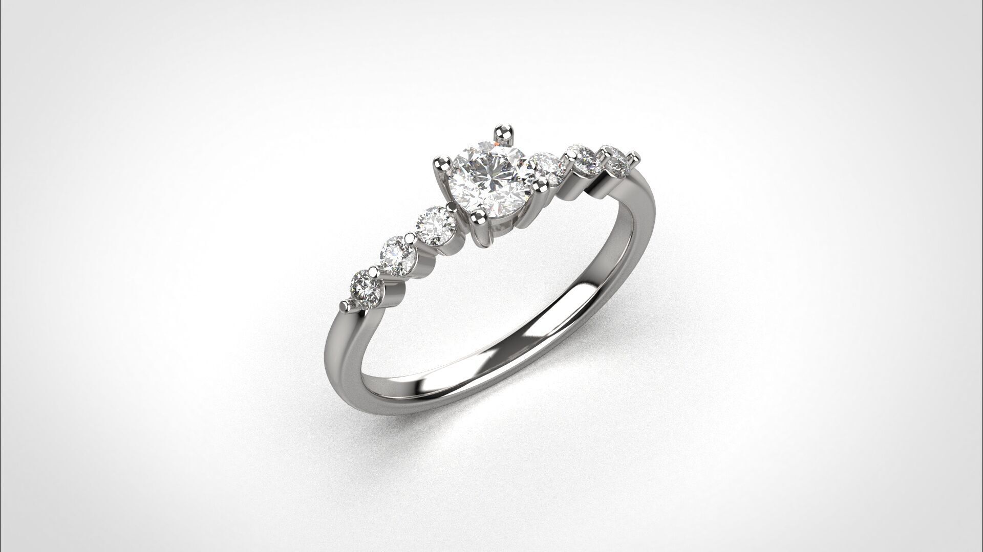 R062 Minimal Wedding Ring 18K CAD Design EU Size 50 3D print model_6