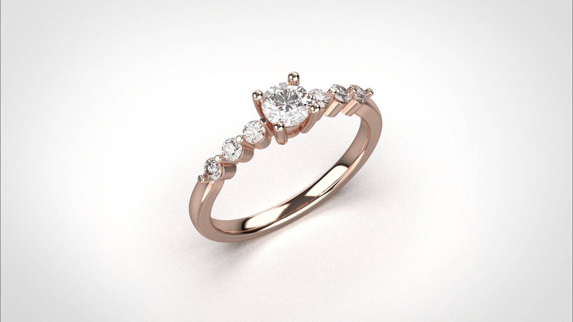 R062 Minimal Wedding Ring 18K CAD Design EU Size 50 3D print model_20