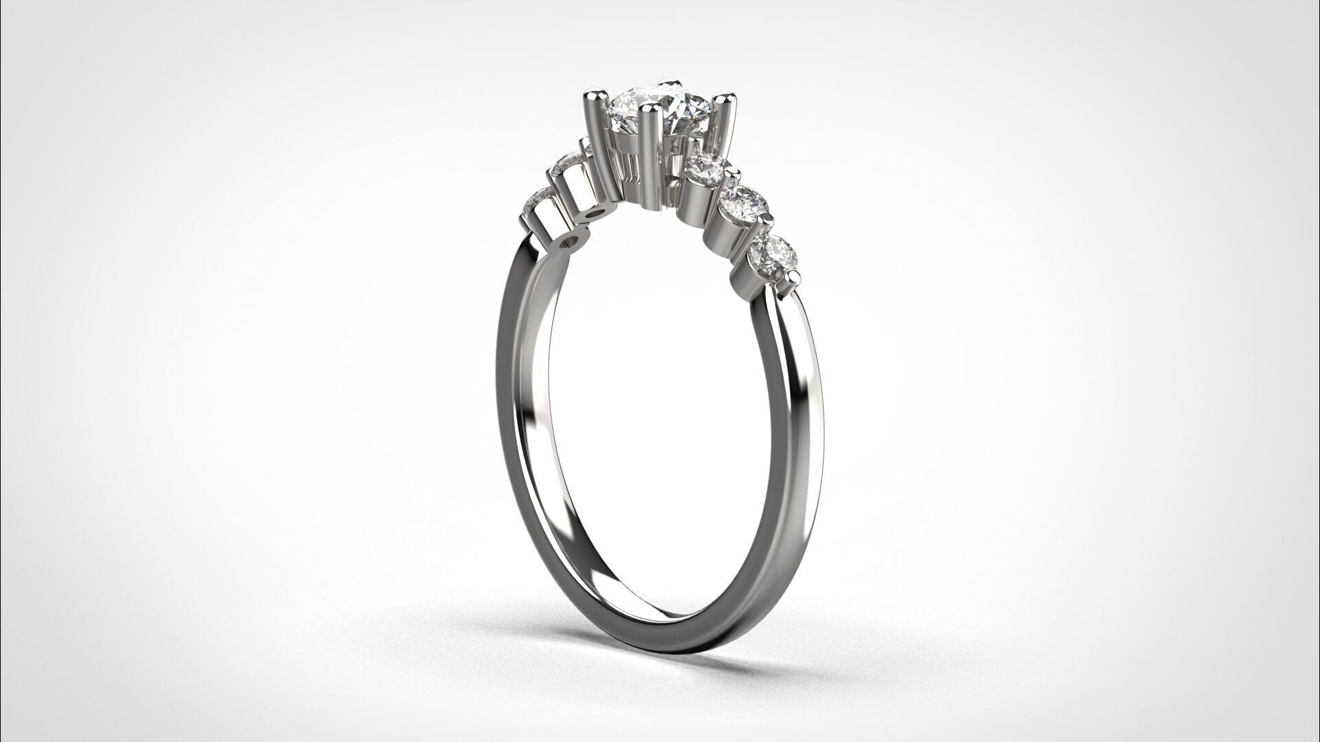 R062 Minimal Wedding Ring 18K CAD Design EU Size 50 3D print model_5
