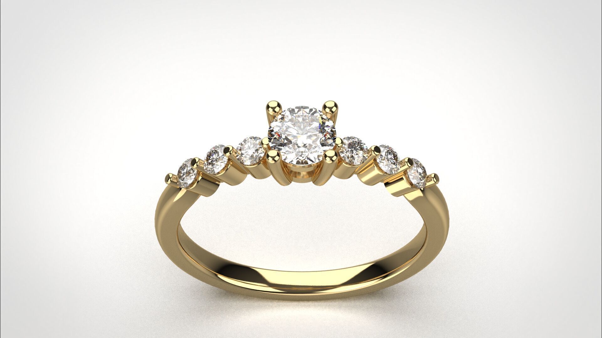 R062 Minimal Wedding Ring 18K CAD Design EU Size 50 3D print model_8