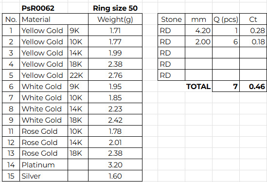 R062 Minimal Wedding Ring 18K CAD Design EU Size 50 3D print model_21