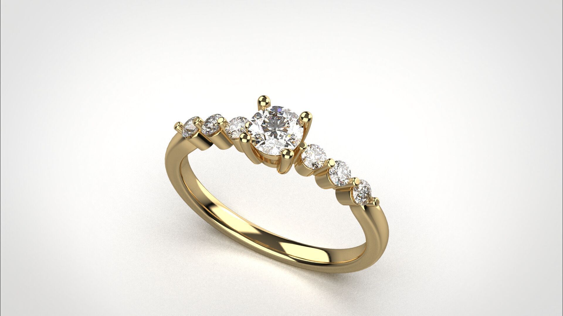 R062 Minimal Wedding Ring 18K CAD Design EU Size 50 3D print model_10