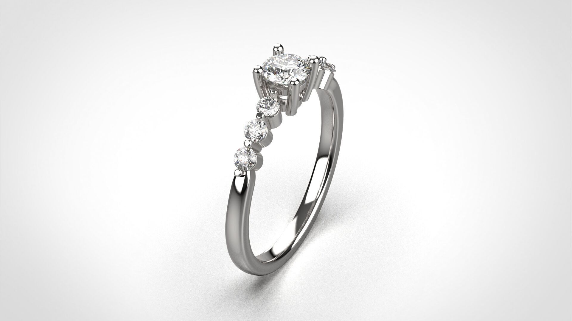 R062 Minimal Wedding Ring 18K CAD Design EU Size 50 3D print model_2