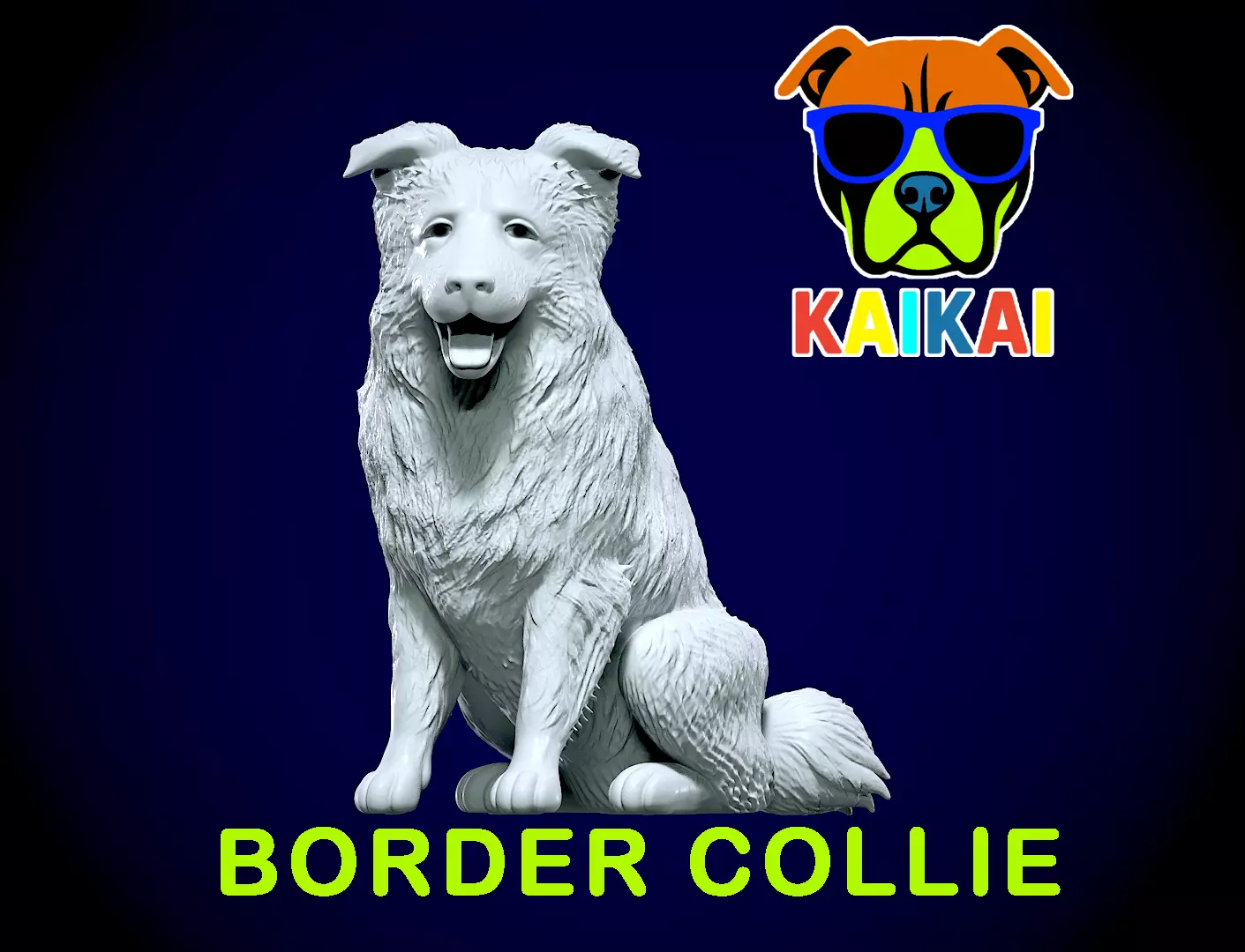 Dogs - Border Collie model - 3D print 3D print model