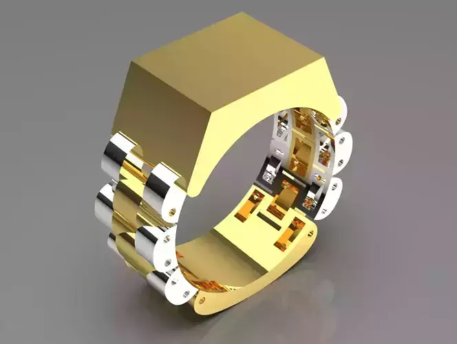 Luxury man Rolex design diamond ring model ror0050