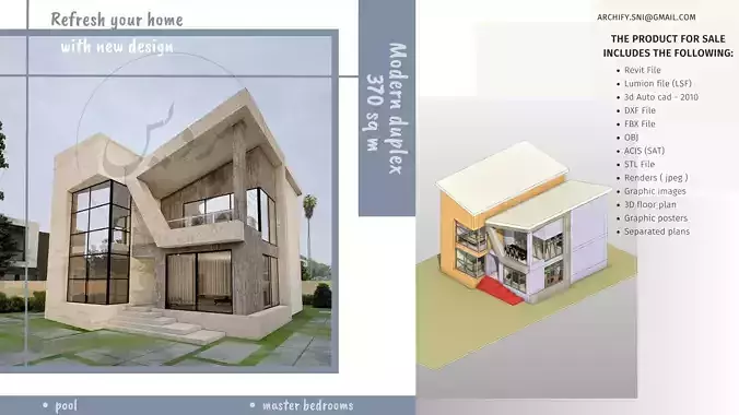 Modern Duplex Villa - 370 SQM- Full Package