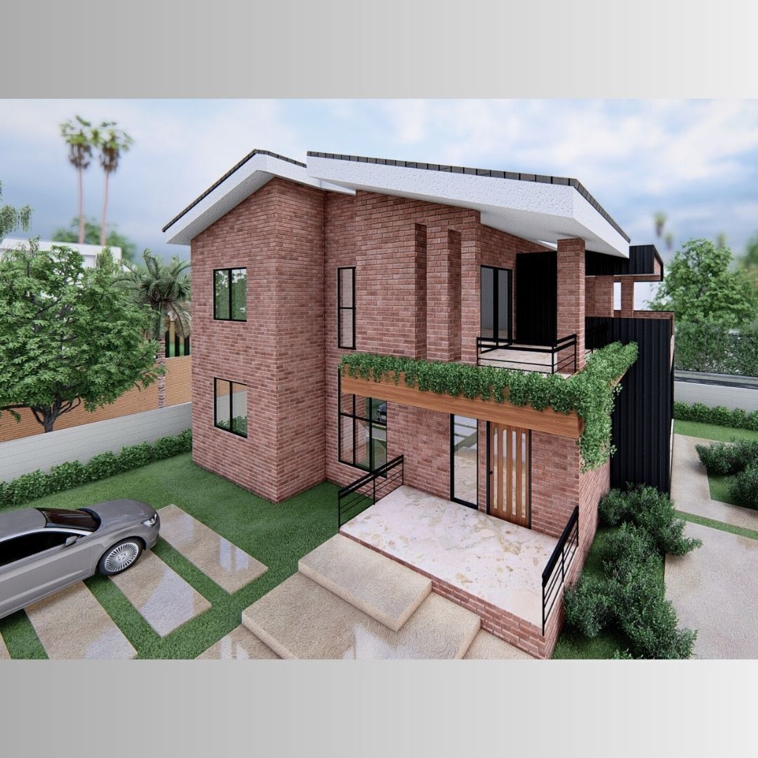 Modern House with Sloping Roof - 280 SQM - Full Package 3D model_23
