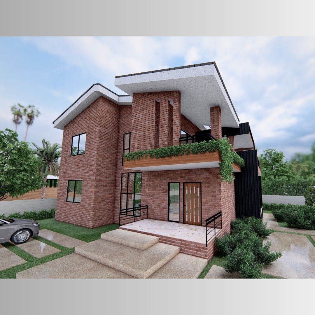 Modern House with Sloping Roof - 280 SQM - Full Package 3D model_18