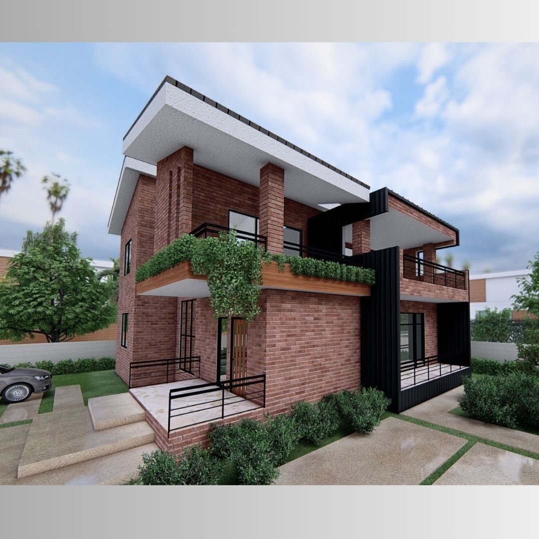 Modern House with Sloping Roof - 280 SQM - Full Package 3D model_20