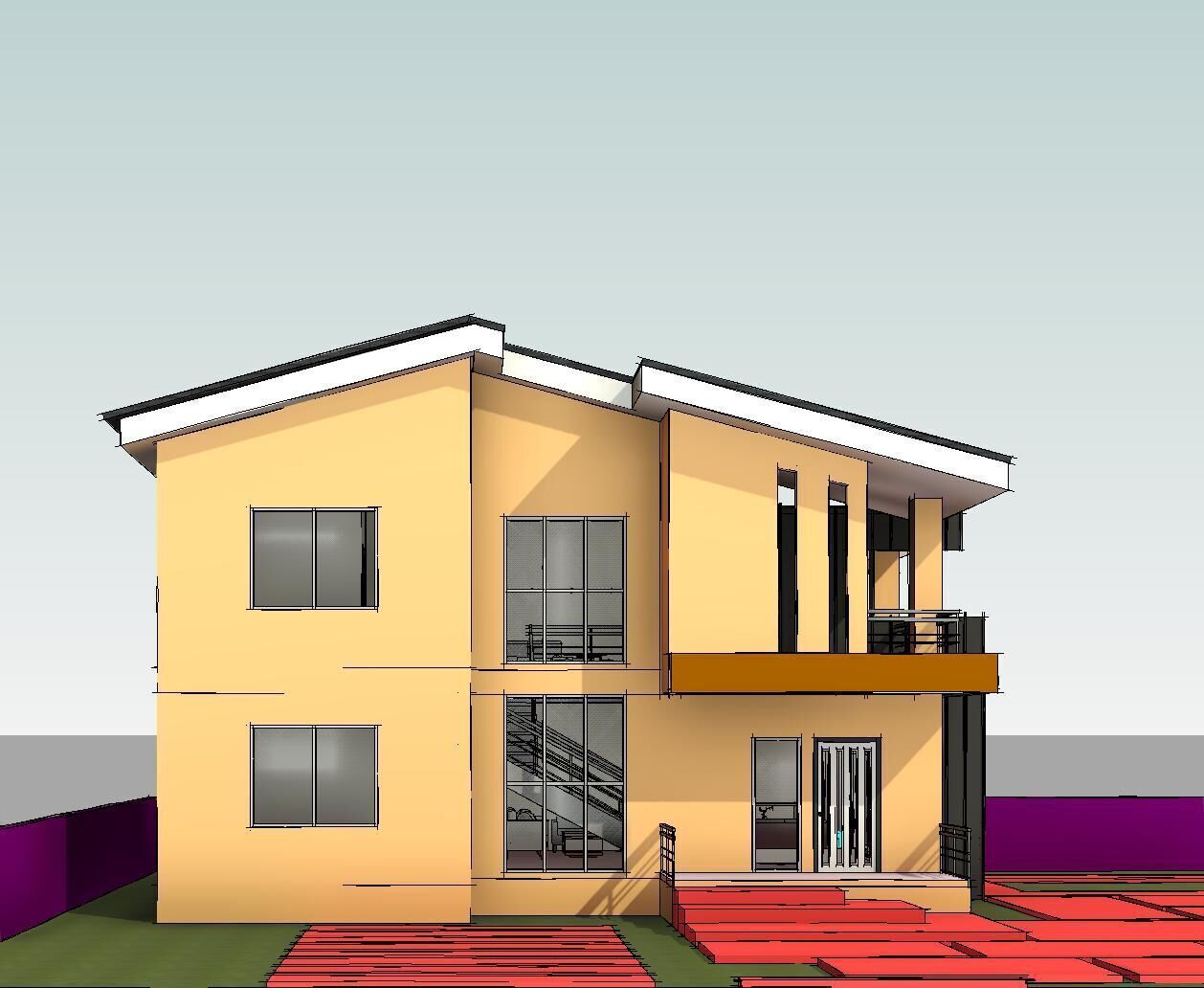 Modern House with Sloping Roof - 280 SQM - Full Package 3D model_15