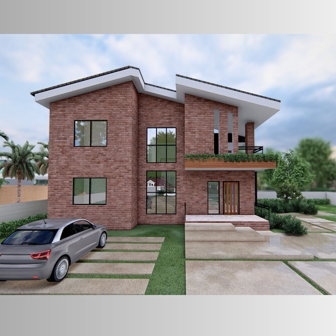 Modern House with Sloping Roof - 280 SQM - Full Package 3D model_19