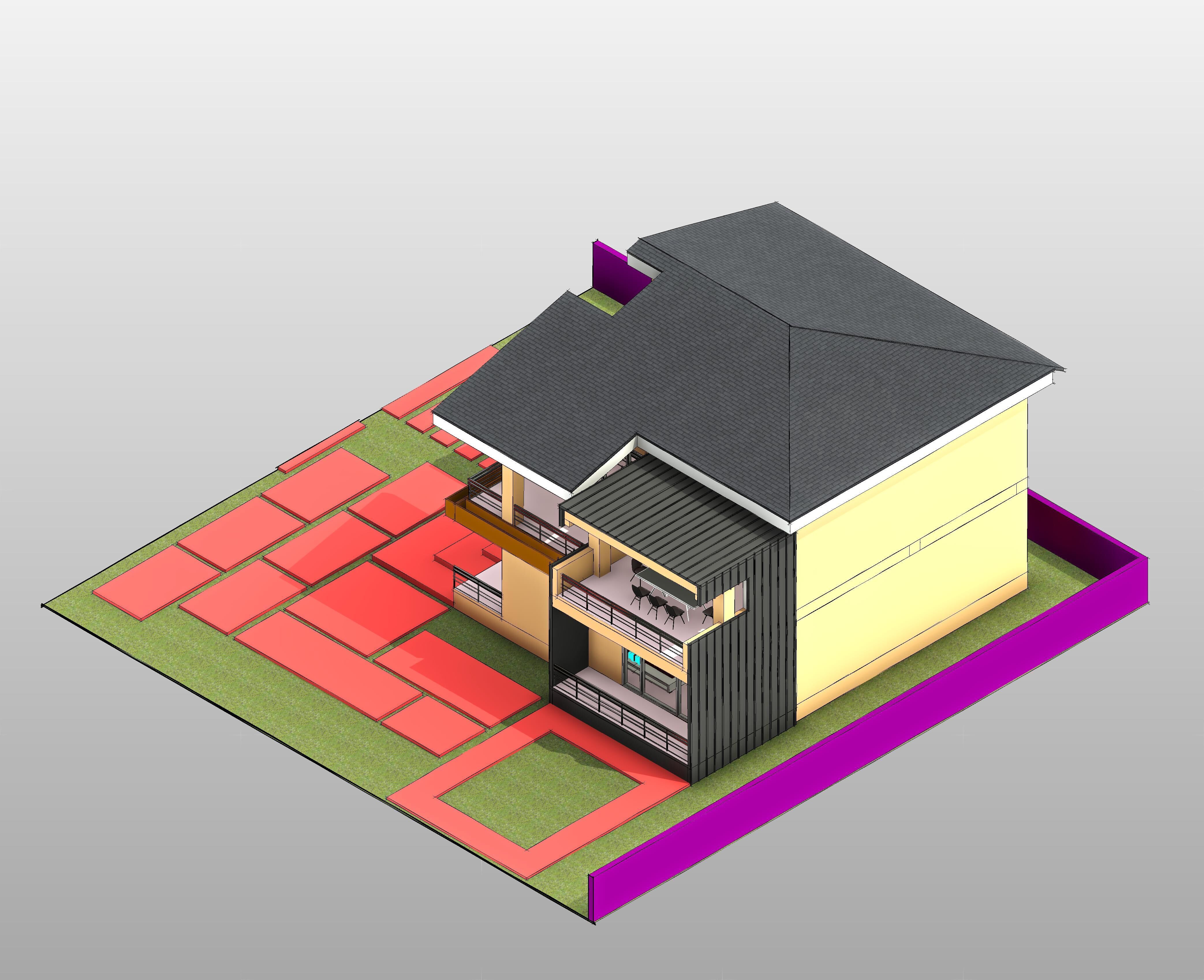 Modern House with Sloping Roof - 280 SQM - Full Package 3D model_9