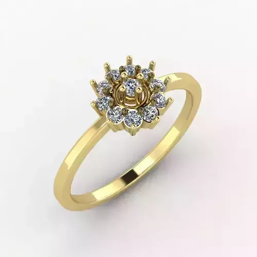 Women Solitaire Ring 3dm stl 