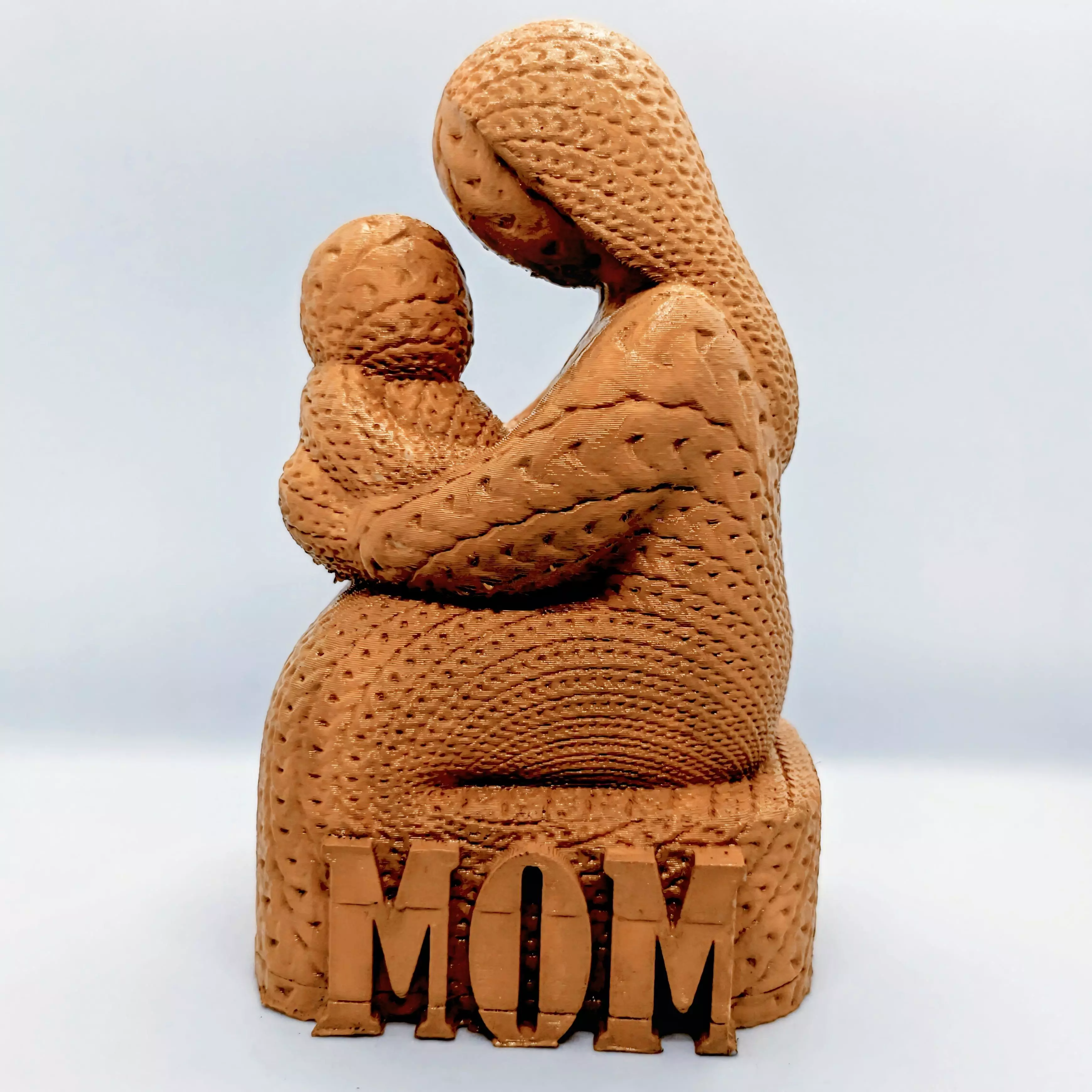 Knitted MOM Baby Love Statue 3D print model