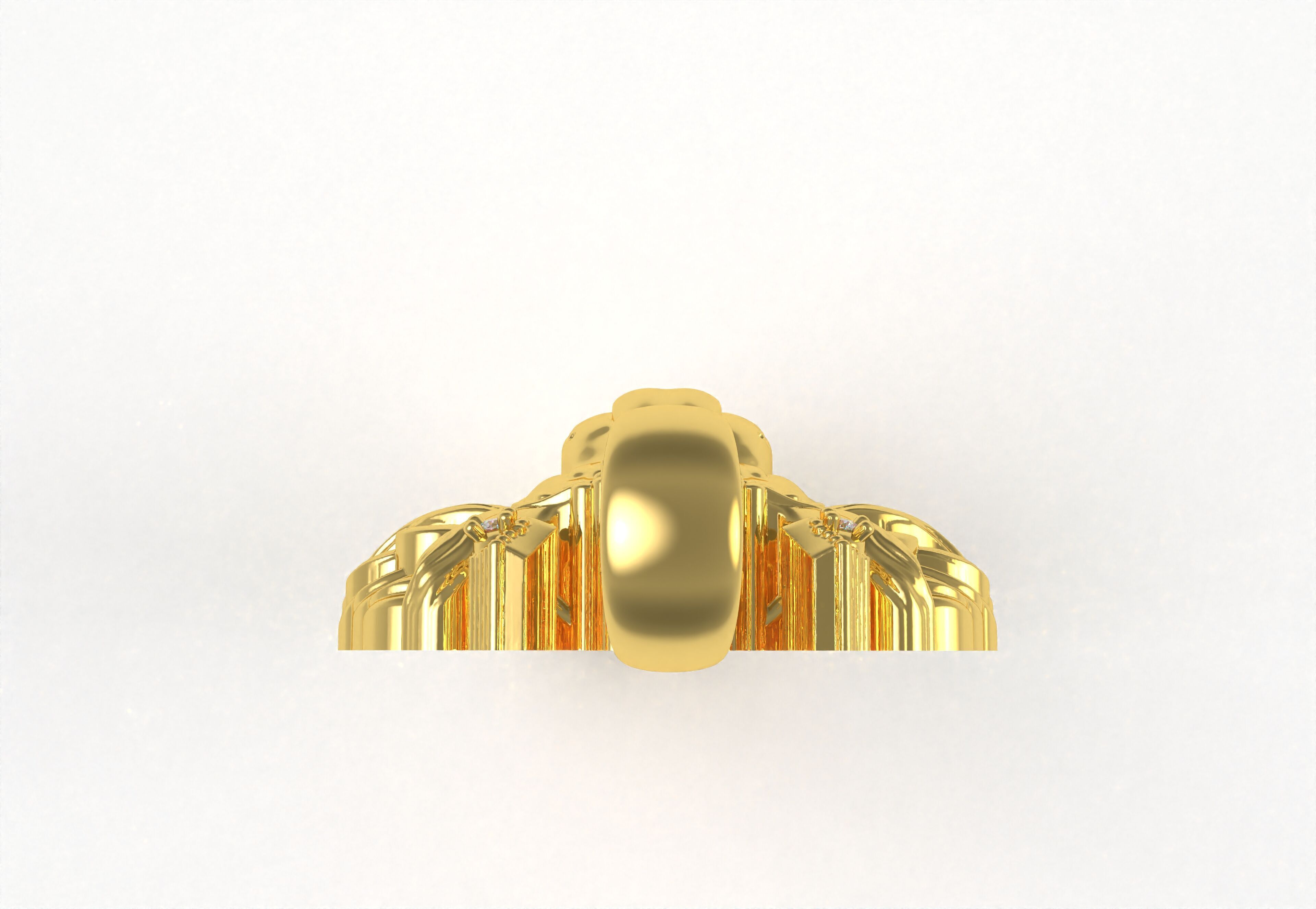 Lion with Crown Pendant 3D print model_25