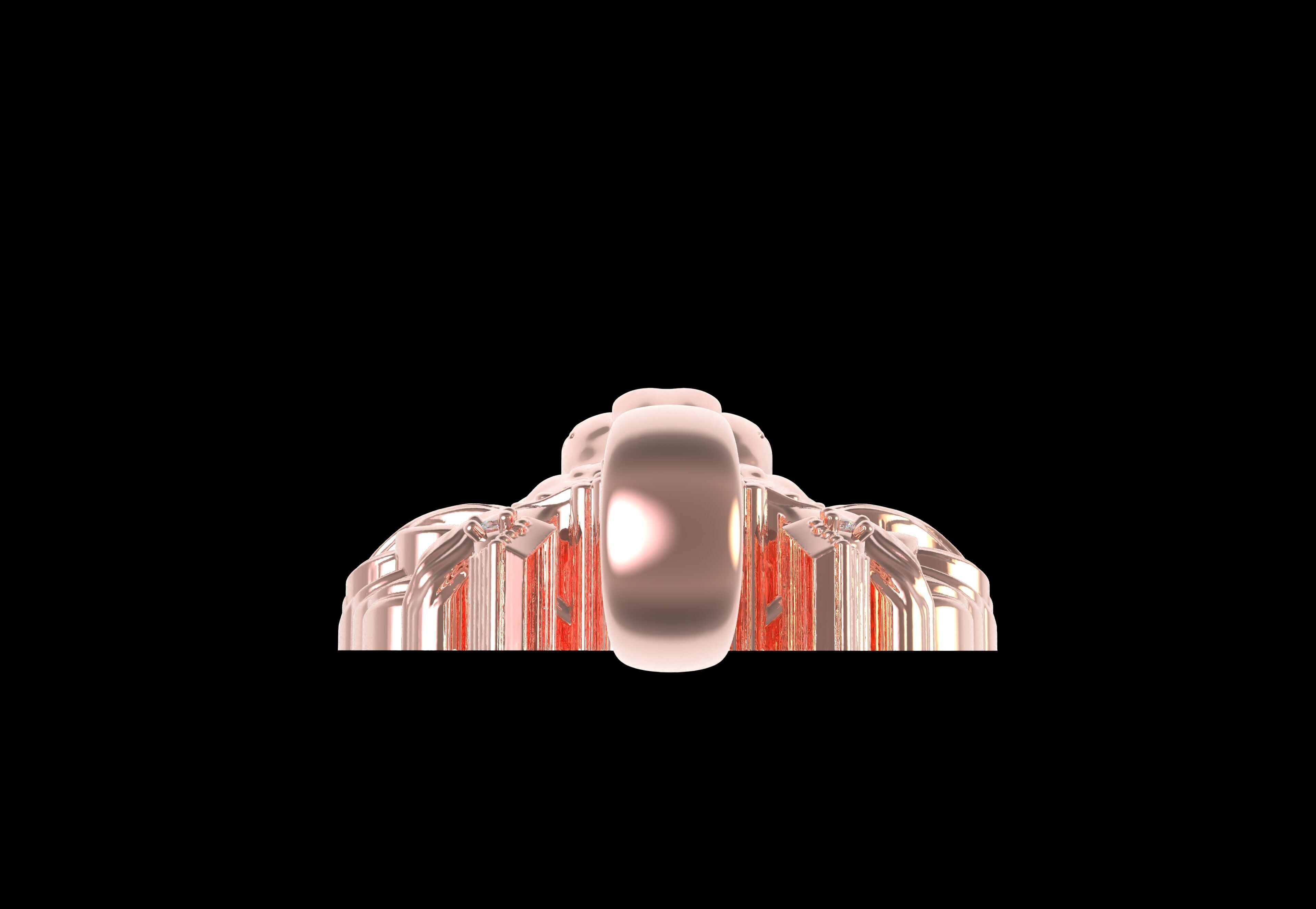 Lion with Crown Pendant 3D print model_27