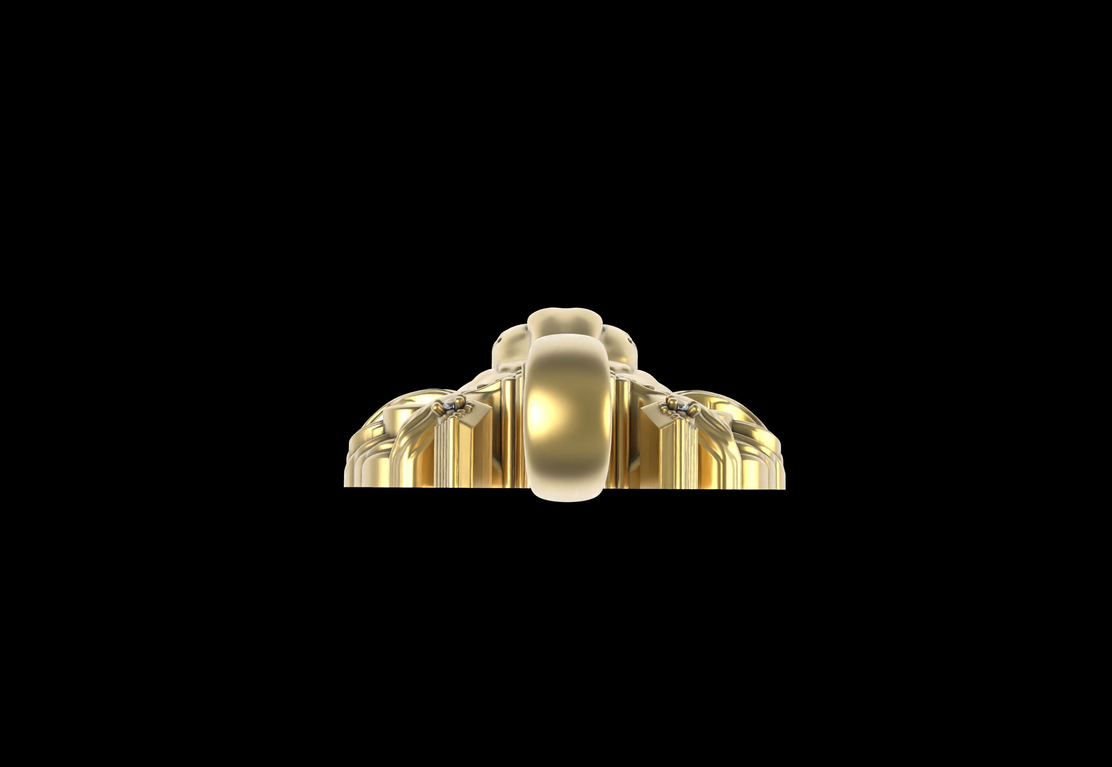 Lion with Crown Pendant 3D print model_9