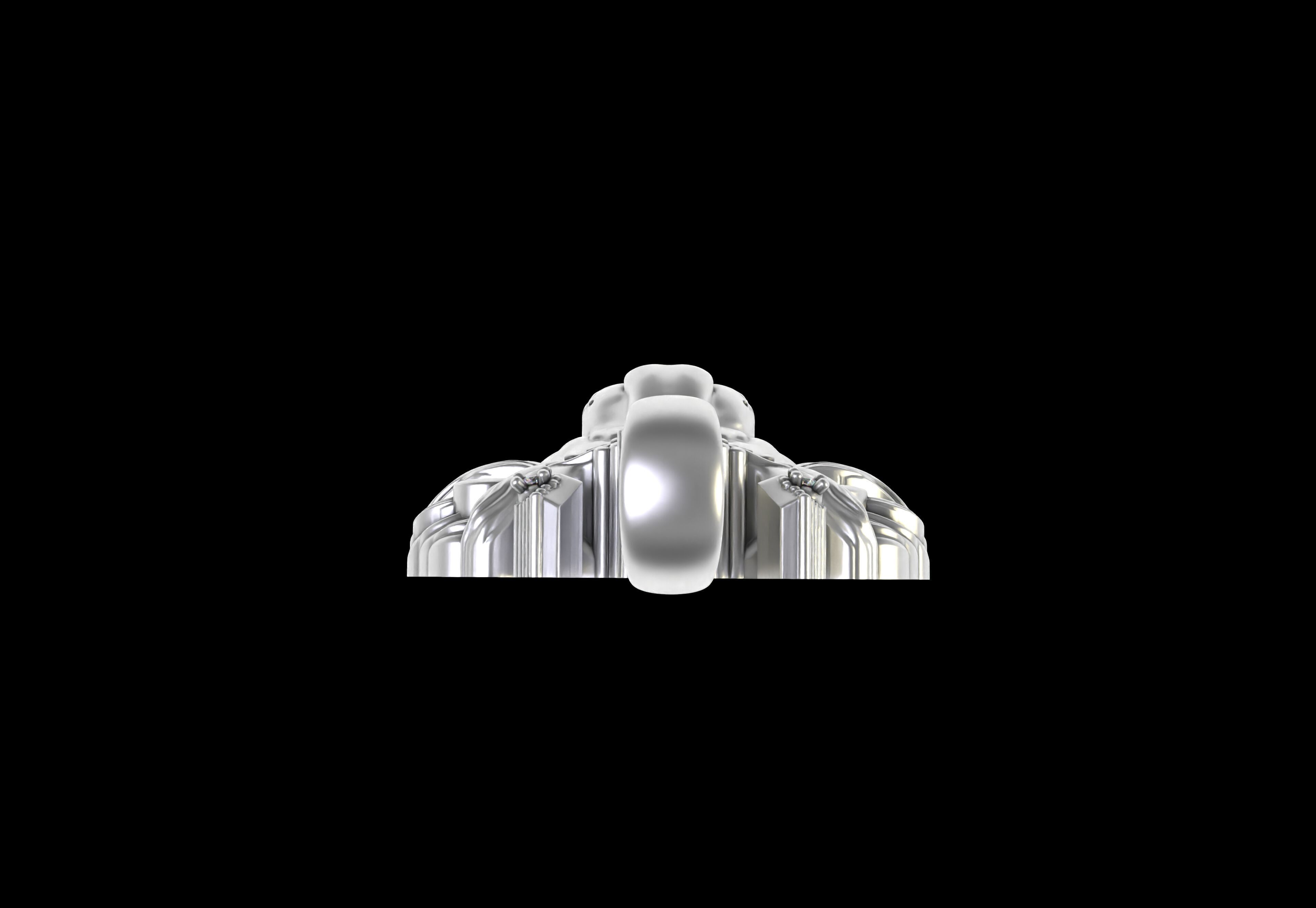 Lion with Crown Pendant 3D print model_10