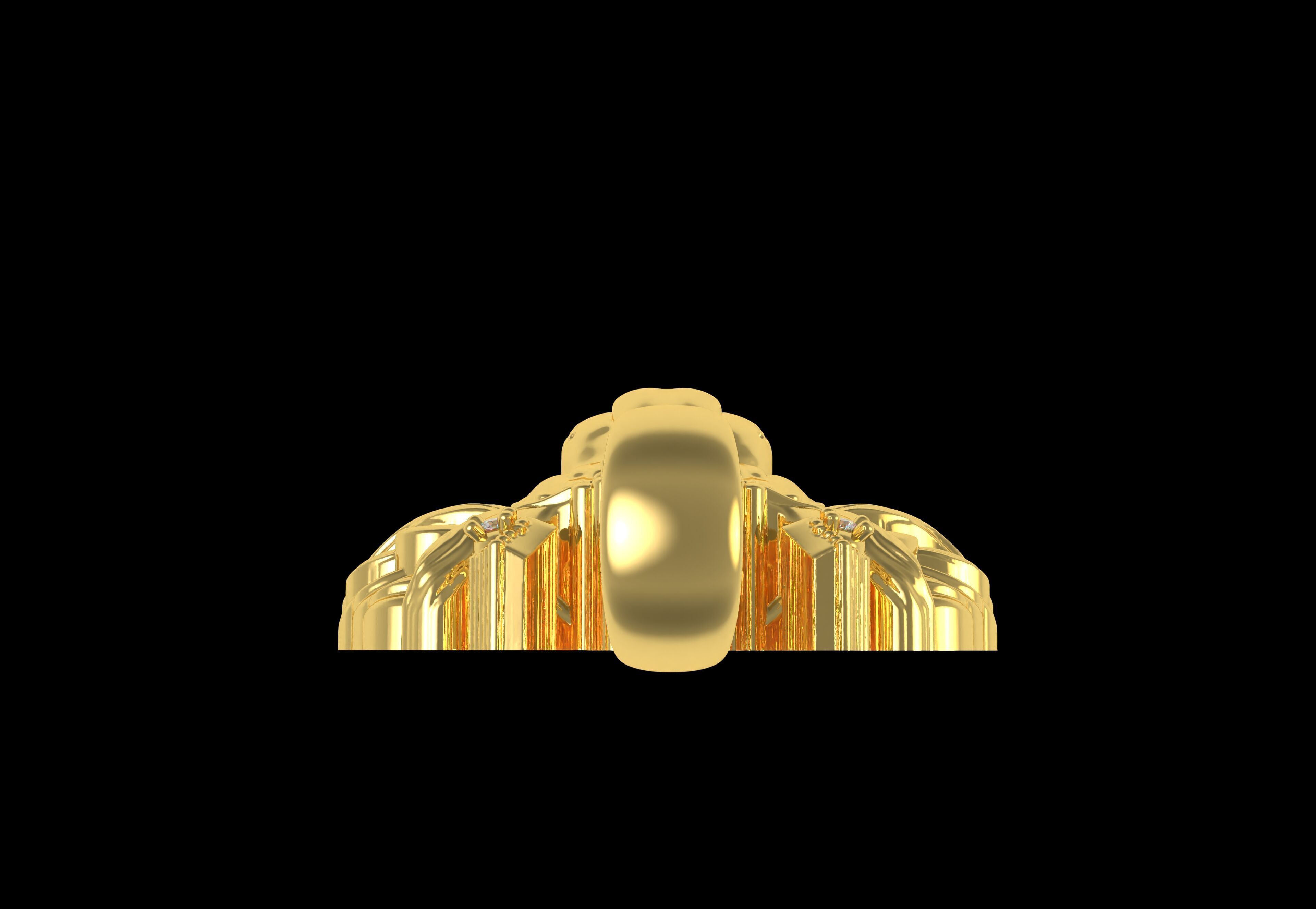 Lion with Crown Pendant 3D print model_26