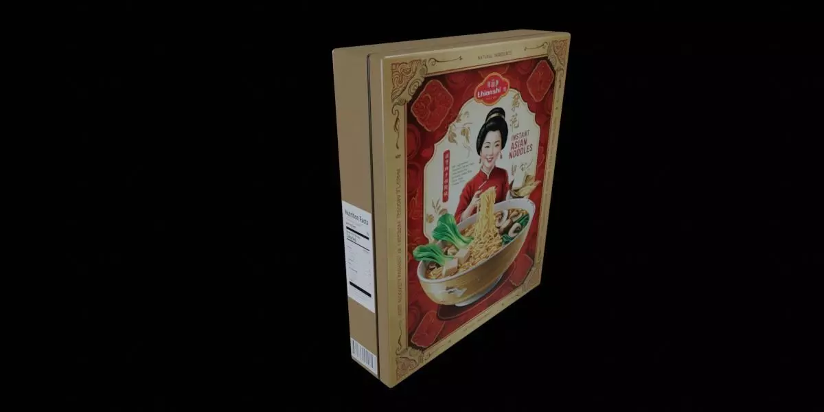 Instant Noodles - GAME READY PBR Low-poly 3D model Low-poly 3D model_0