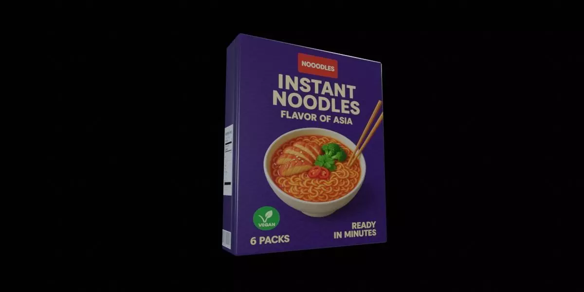 Instant Noodles - GAME READY PBR Low-poly 3D model Low-poly 3D model_0