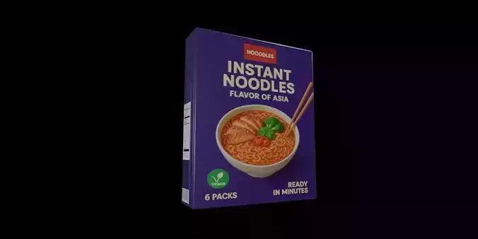 Instant Noodles - GAME READY PBR Low-poly 3D model