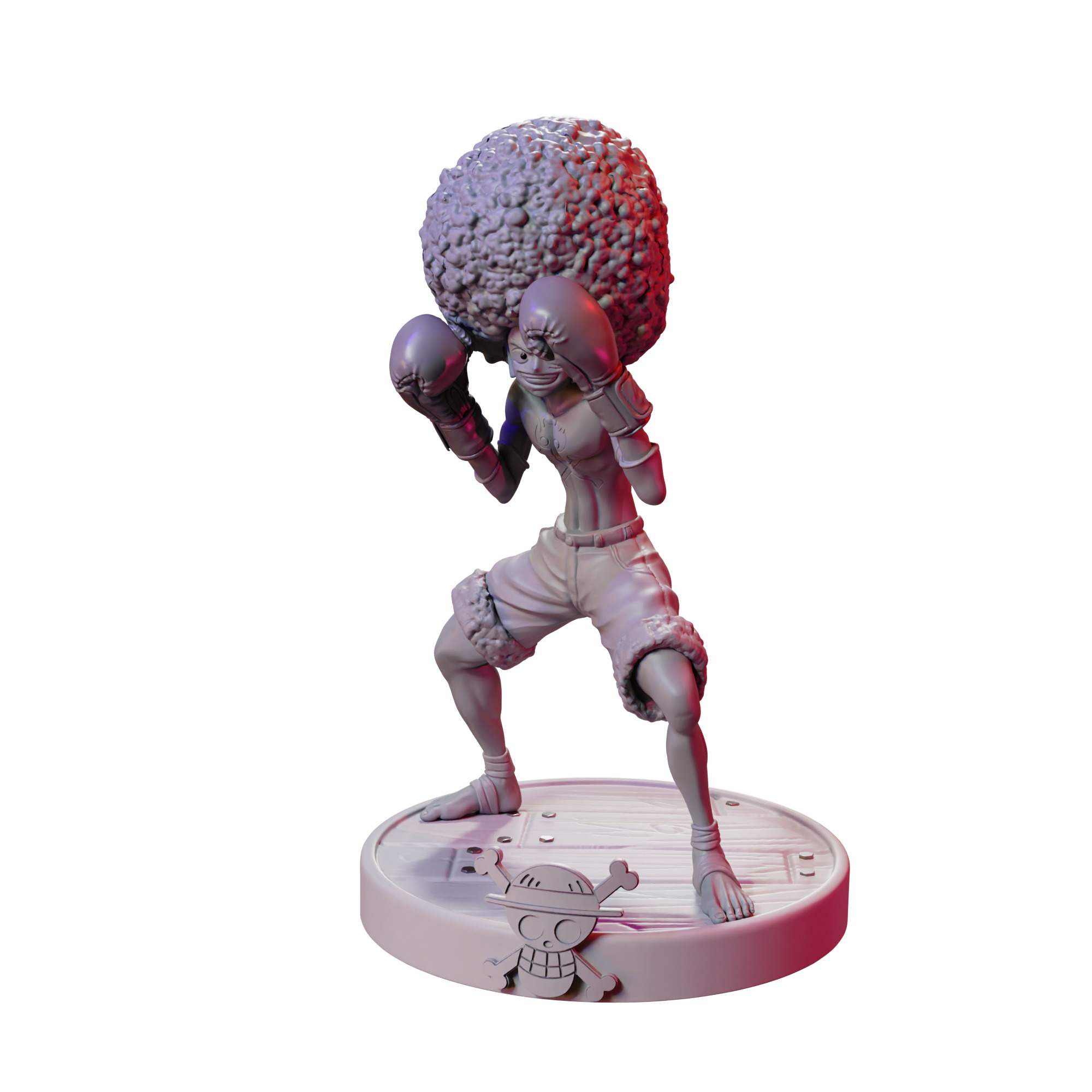 Luffy Afro One Piece 3D print model_10