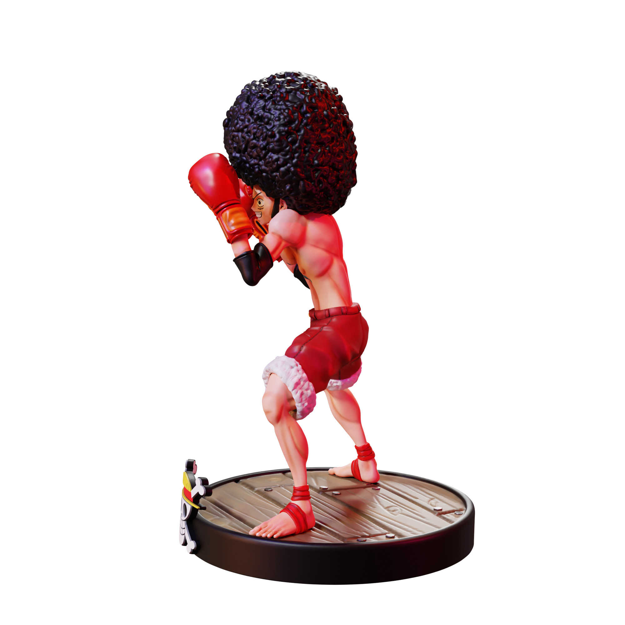 Luffy Afro One Piece 3D print model_4