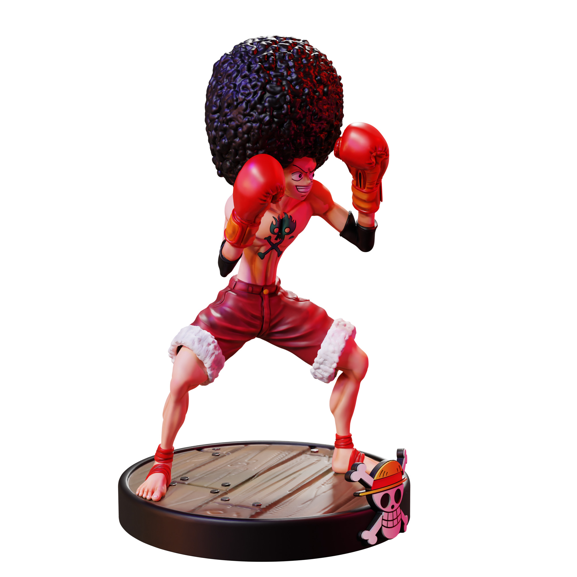Luffy Afro One Piece 3D print model_6
