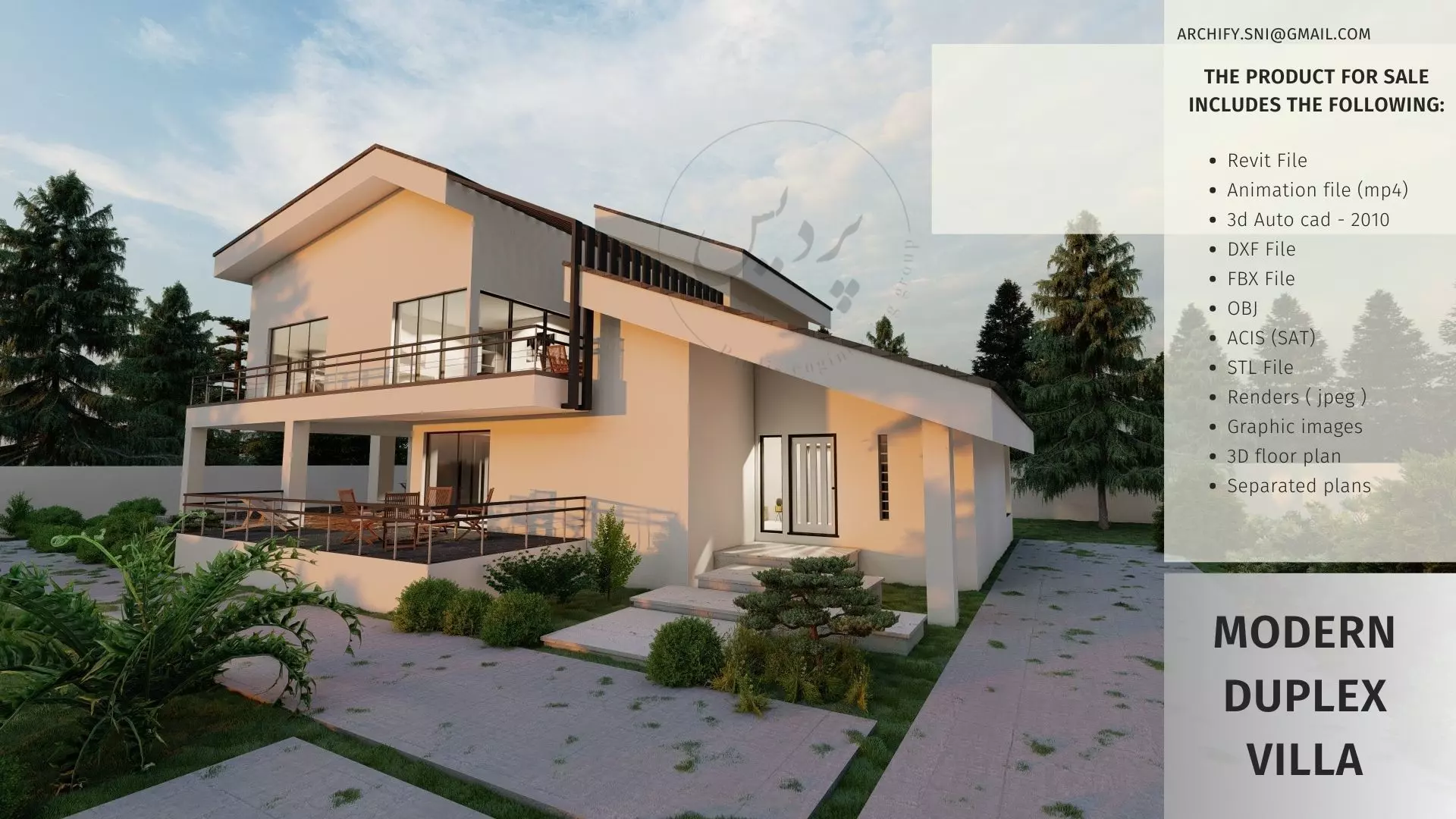 Modern Duplex Villa - Full Package 3D model