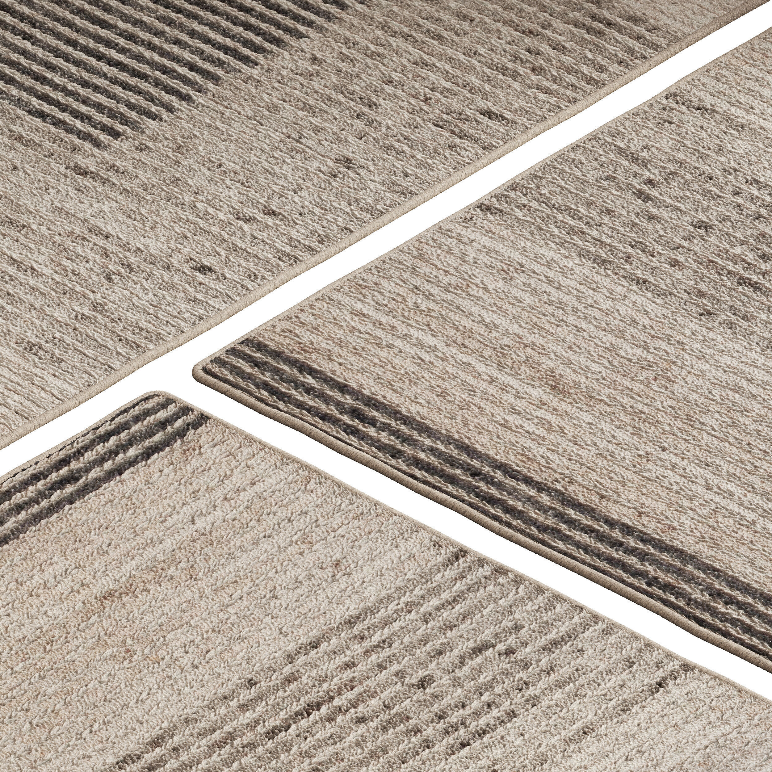 Carpet set 2237 - Hand Tufted Rug - 5K 3D model_3