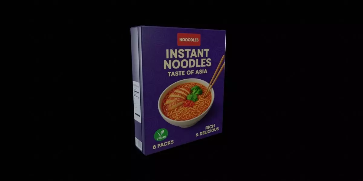 Instant Noodles - GAME READY PBR Low-poly 3D model Low-poly 3D model_0