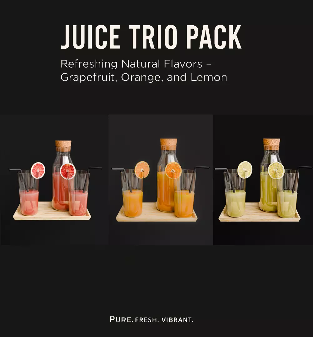 Juice trio pack 3D model_0