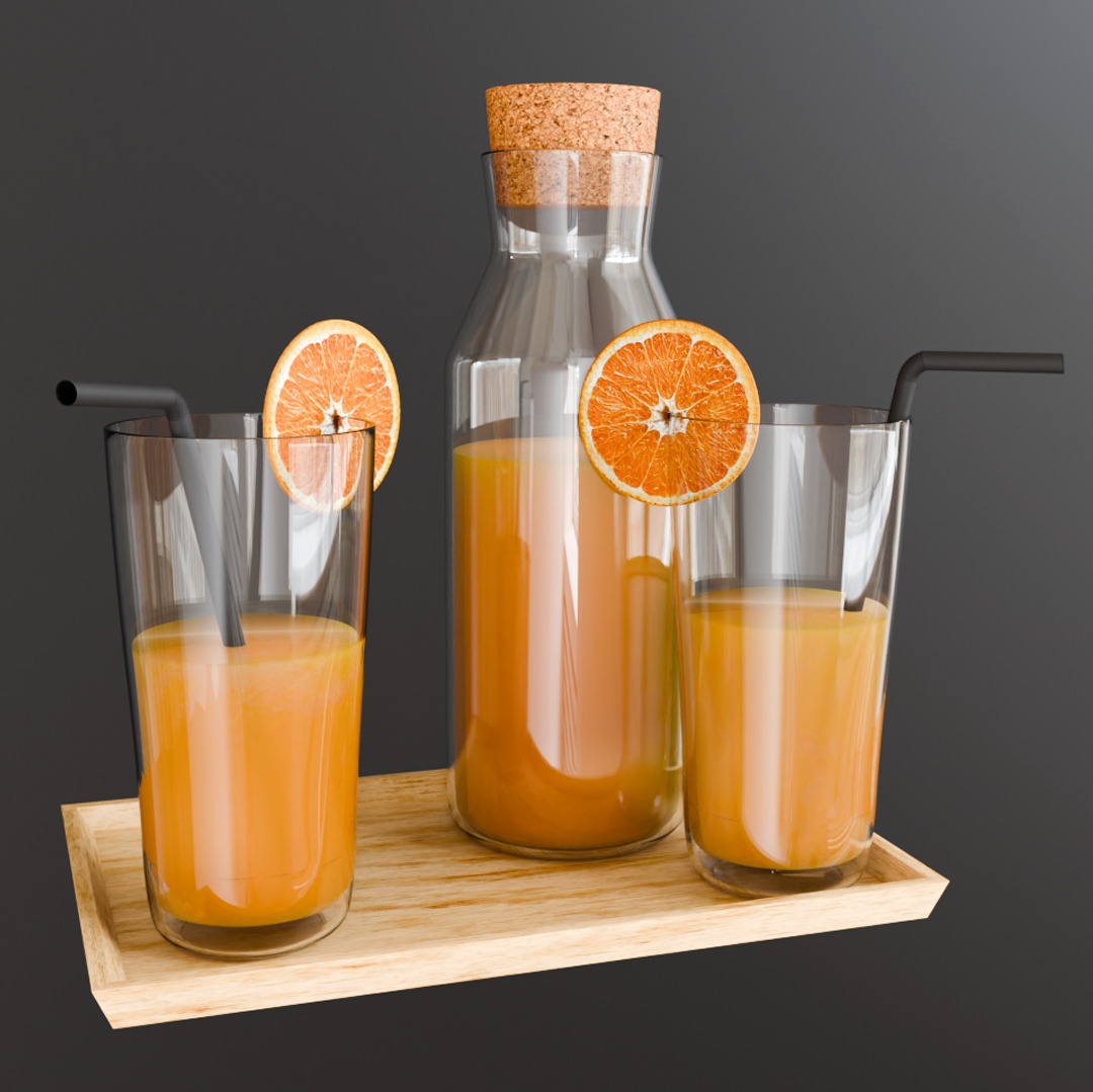Juice trio pack 3D model_4