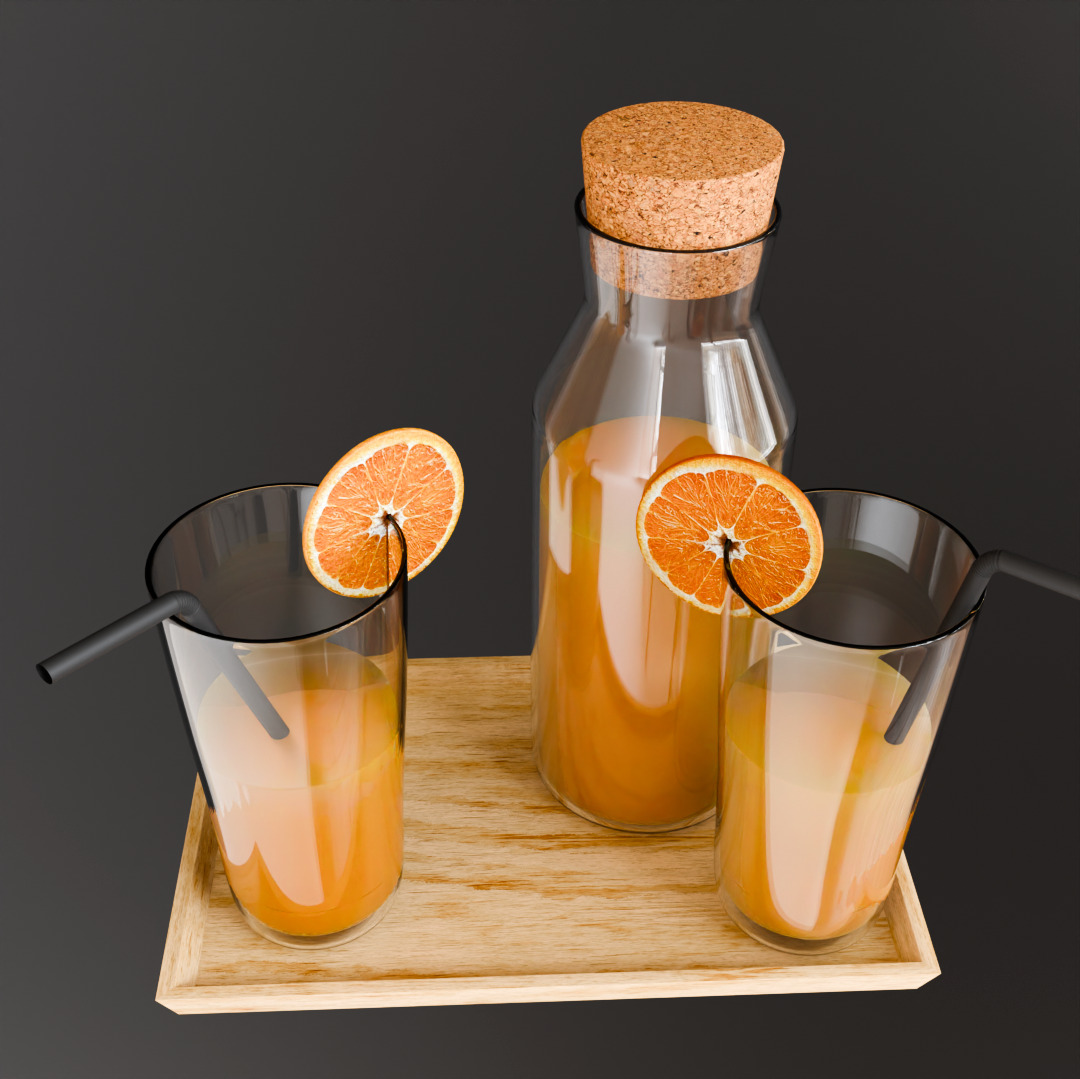 Juice trio pack 3D model_5