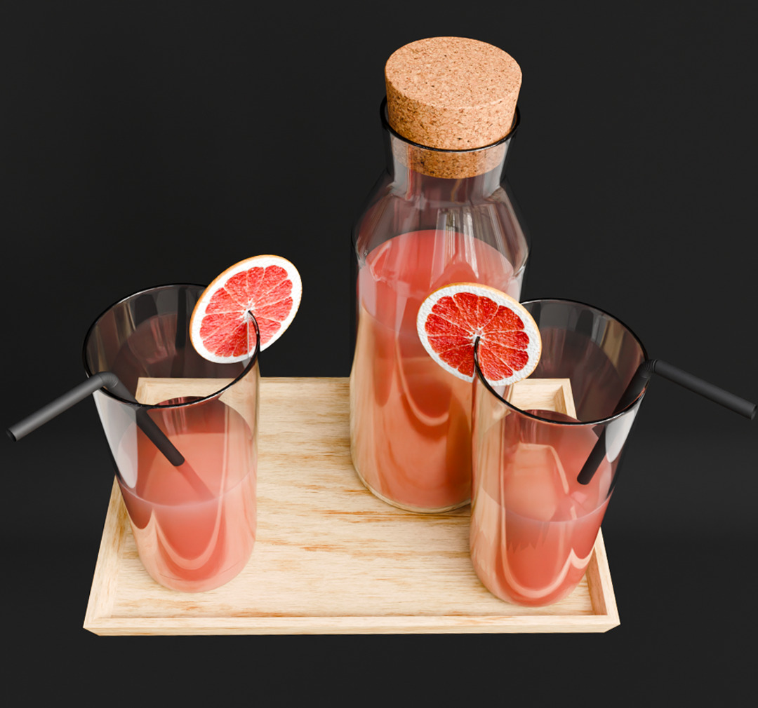 Juice trio pack 3D model_1