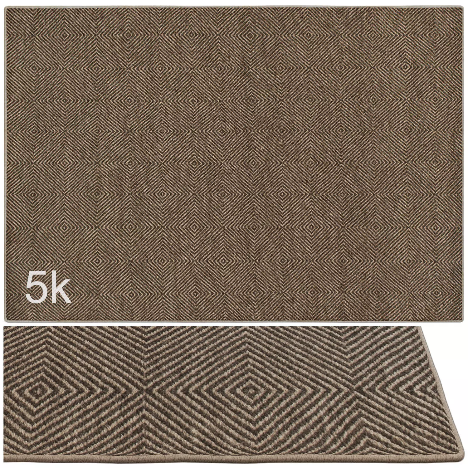 Carpet set 2225 - Hand Woven Dune Rug - 5K 3D model_0