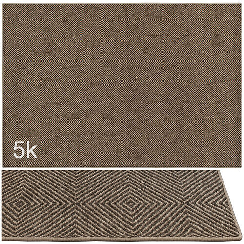 Carpet set 2225 - Hand Woven Dune Rug - 5K 3D model