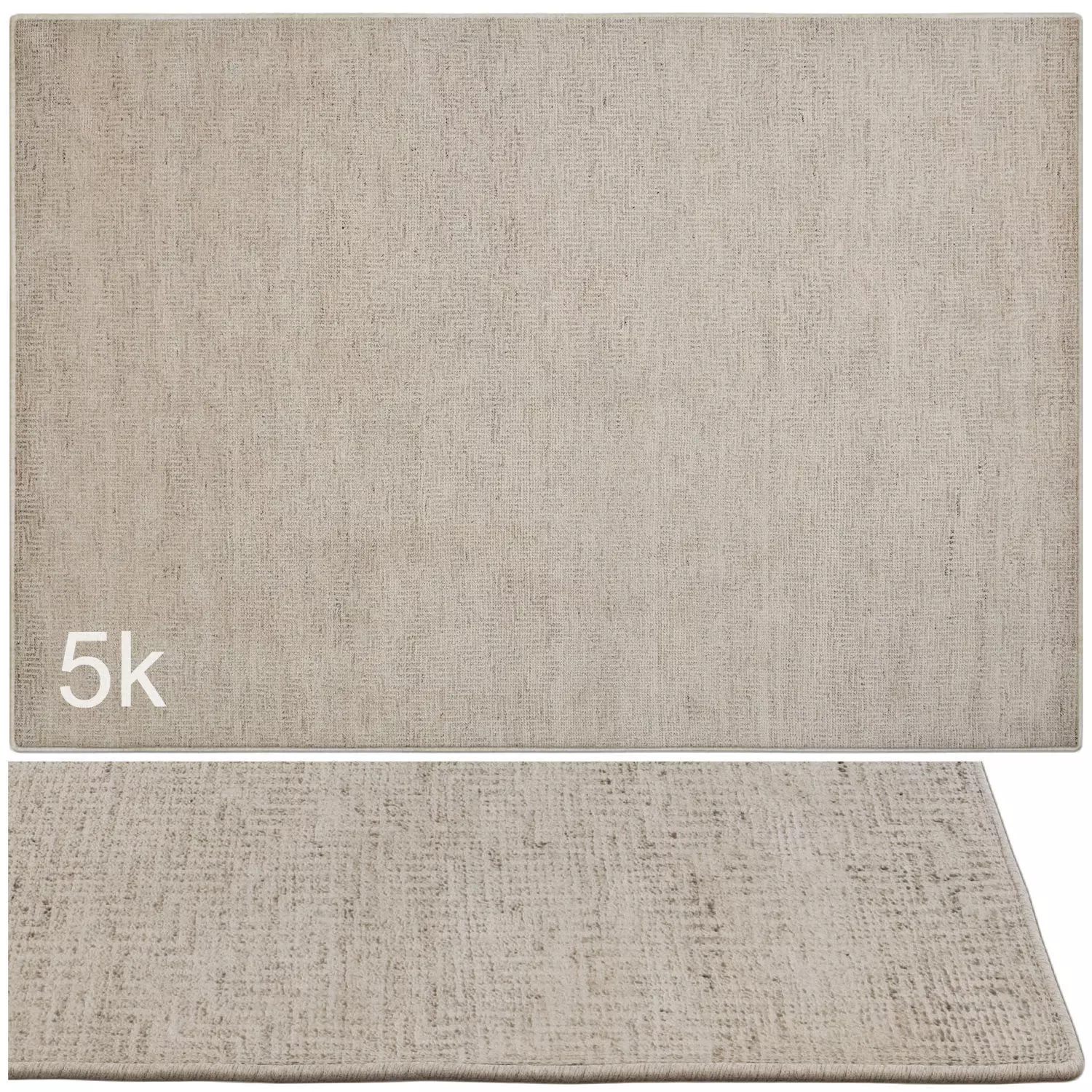 Carpet set 2212 - Jute Rug Taupe - 5K 3D model_0