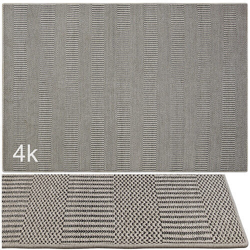 Carpet set 2209 - Jute Rug - 5K 3D model