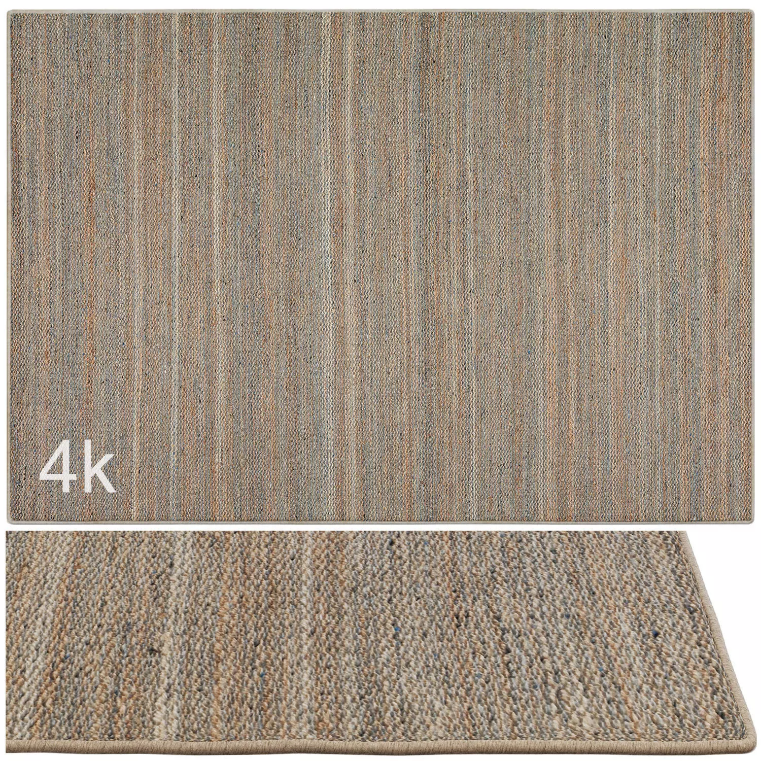 Carpet set 2207 - Jute Rug - 4K 3D model_0
