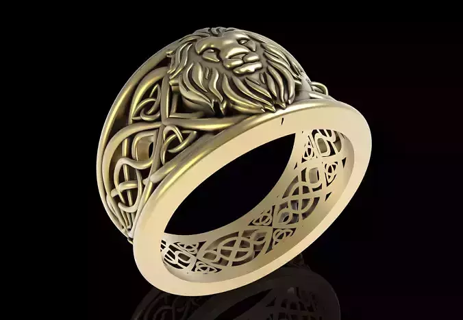 Lion Face Cocktail Ring