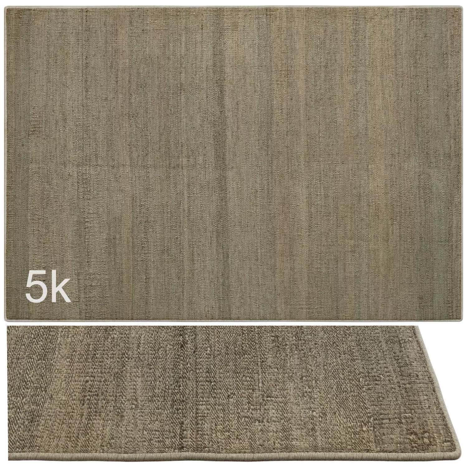 Carpet set 2205 - Braided Jute Rug - 5K 3D model_0
