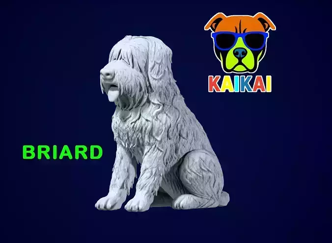 Briard - Berger de Brie mode - 3D print